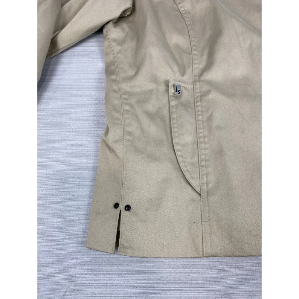 Jamie Sadock Golf Tennis‎ Top Jacket Khaki Button Front Womens Size XL